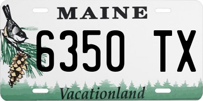 ME license plate 6350TX