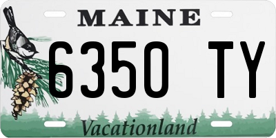 ME license plate 6350TY