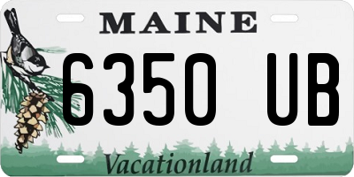ME license plate 6350UB