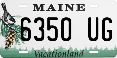 ME license plate 6350UG