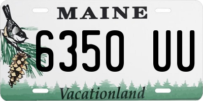 ME license plate 6350UU