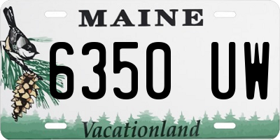ME license plate 6350UW
