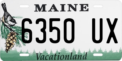 ME license plate 6350UX