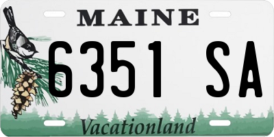ME license plate 6351SA