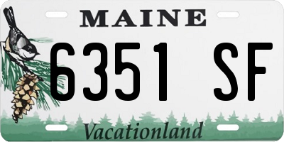 ME license plate 6351SF