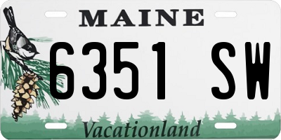 ME license plate 6351SW