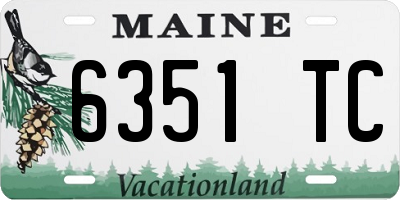 ME license plate 6351TC