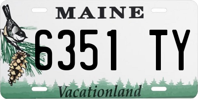 ME license plate 6351TY