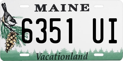 ME license plate 6351UI