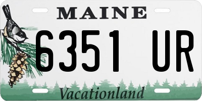 ME license plate 6351UR