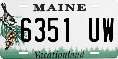 ME license plate 6351UW