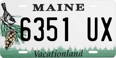 ME license plate 6351UX