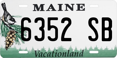 ME license plate 6352SB