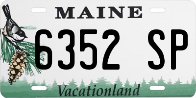 ME license plate 6352SP