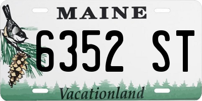 ME license plate 6352ST