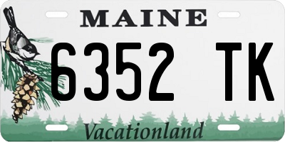 ME license plate 6352TK