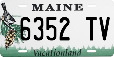 ME license plate 6352TV