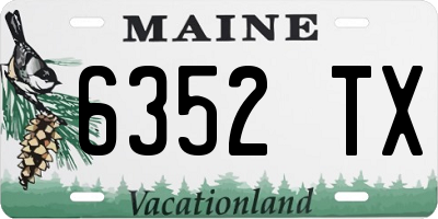 ME license plate 6352TX