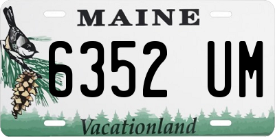 ME license plate 6352UM
