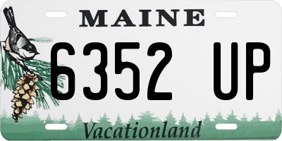 ME license plate 6352UP