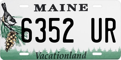 ME license plate 6352UR