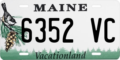 ME license plate 6352VC