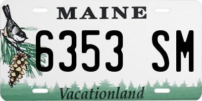 ME license plate 6353SM