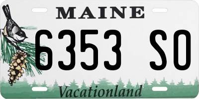 ME license plate 6353SO