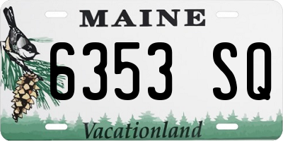 ME license plate 6353SQ