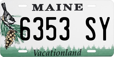 ME license plate 6353SY