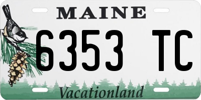ME license plate 6353TC