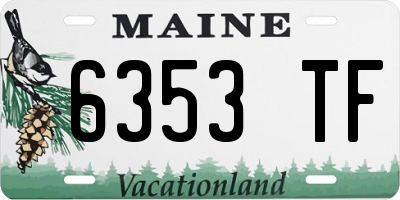 ME license plate 6353TF