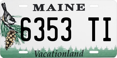 ME license plate 6353TI