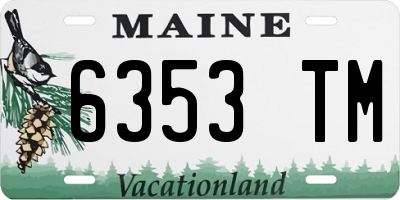 ME license plate 6353TM