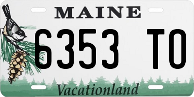 ME license plate 6353TO