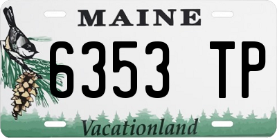 ME license plate 6353TP
