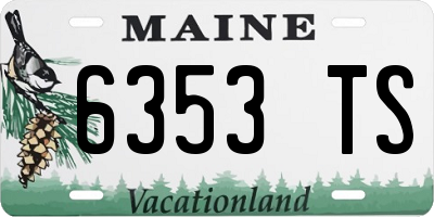 ME license plate 6353TS