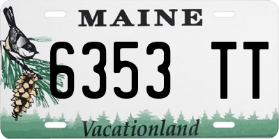ME license plate 6353TT