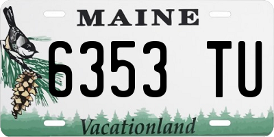 ME license plate 6353TU