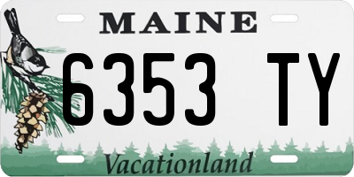 ME license plate 6353TY