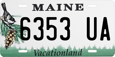 ME license plate 6353UA