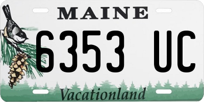 ME license plate 6353UC
