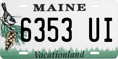 ME license plate 6353UI