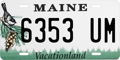 ME license plate 6353UM
