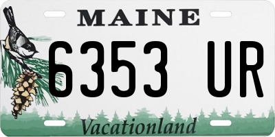 ME license plate 6353UR