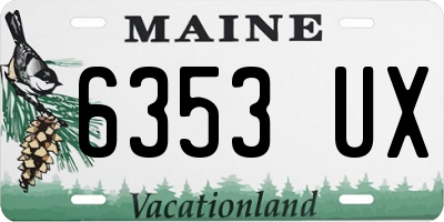 ME license plate 6353UX