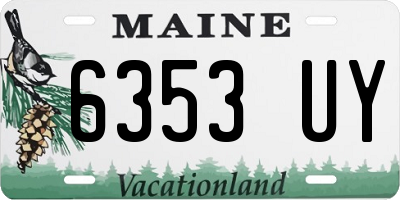 ME license plate 6353UY