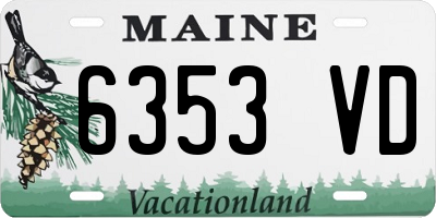 ME license plate 6353VD