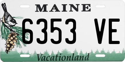 ME license plate 6353VE