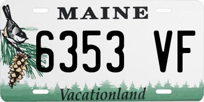 ME license plate 6353VF